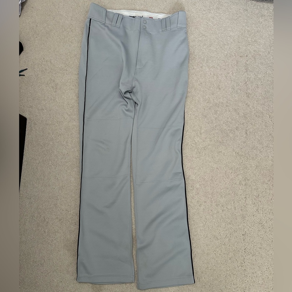 Grey XXL Marucci Baseball Pants with Black Piping